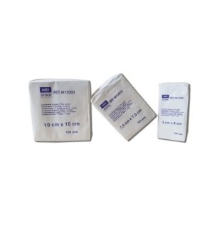 Compresse gaze stérile 17 fils - 8 plis - 10 cm x 10cm