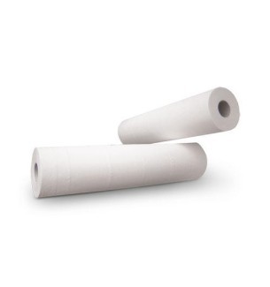Rouleaux de draps d'examen blancs lisses - 50 x 38 cm