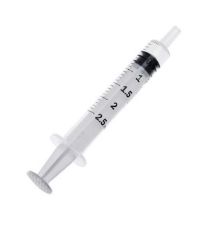 Seringues sans aiguille - 2,5 ml - Lueur central