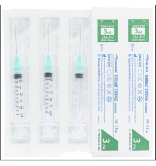Seringues 3 pièces - Avec aiguille - 3 ml