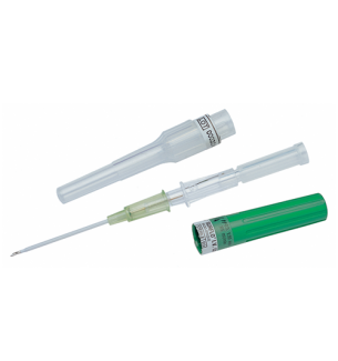 Catheter court droit Surflo 18 G - vert