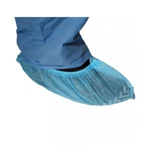 Surchaussure bleue en PE - 40 microns