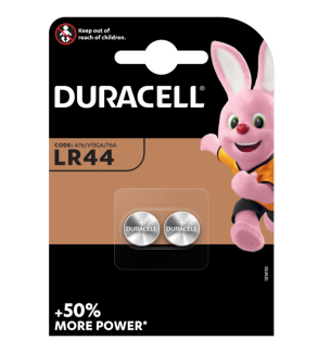 Piles LR44 - BP2 1,5 V Duracell - Blister de 2