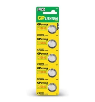 Piles CR2032 - 3V - LITHIUM - Carte de 5