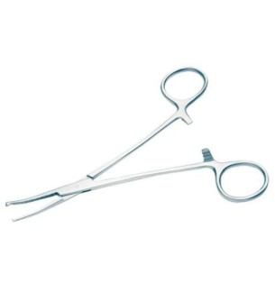 Pince de Halstead courbe avec griffes 13 cm