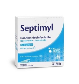 Chlorhexidine aqueuse à 0,5 % Septimyl unidose 5
