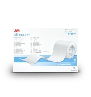 Sparadrap 3M™ Micropore™ 9,14 m x 1,25 cm sans devidoir