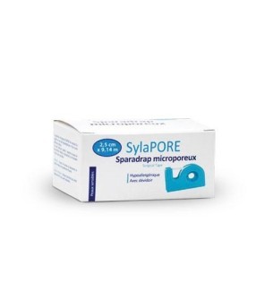 Sparadrap microporeux Sylapore 9,14 x 2,5 cm avec dévidoir