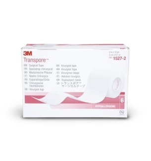 Sparadrap chirurgical 3M™ Transpore™ 5 cm x 9,14 m sans dévidoir