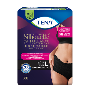 TENA Silhouette - Taille haute Normal Noir - Taille L
