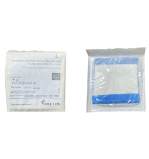 Pansement absorbant non tissé 10x10cm stérile par 1 SE