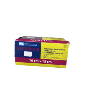 Pansement adhésif stérile avec compresse centrale 10 cm x 15 cm