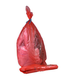 Sac à ouverture soluble rouge 71 x 76 cm