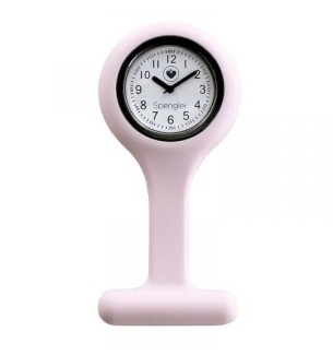 Montre infirmiere silicone rose poudré