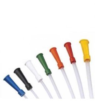 Sonde d'aspiration trachéo-bronchique Bicakcilar biseautée 2 oeils CH 12 4 mm blanc