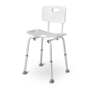 Chaise de douche rectangulaire avec découpe intime AquaCurve