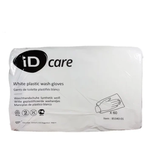 Gants de toilette plastifiés imperméables à usage unique - Serenity Care