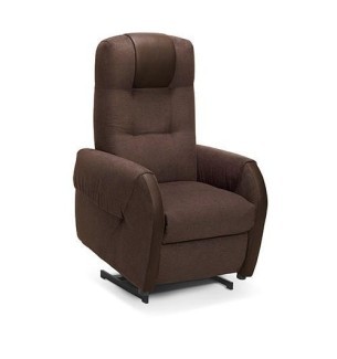 Fauteuil releveur Extra Confort Victor - Tissu/PVC Chocolat - 1 moteur