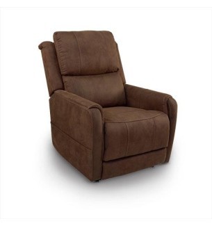 Fauteuil releveur Minotaure - Nubuck marron - 4 moteurs