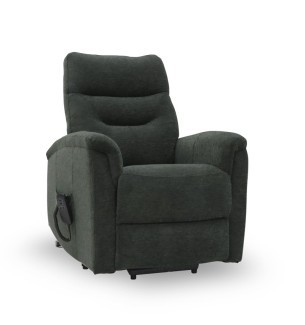 Fauteuil releveur 2 moteurs Georges Velours maille Vert de gris