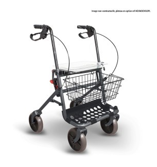 Rollator 4 roues Moov Go - Gris anthracite