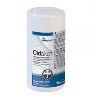 Lingettes désinfectantes Cidalkan avec alcool