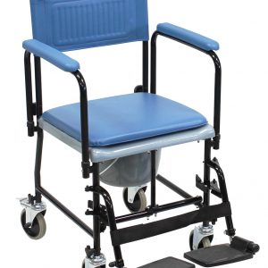 Les chaises percées équipées de roulettes apportent un double réponse aux patients : - une aide à l'hygiène quand il est difficile de se déplacer aux WC - une aide à la mobilité et aux transferts pour être déplacé ou se déplacer (usage podale). Les accoudoirs s'escamotent ou se retirent suivant modèle pour faciliter le transfert latéral ou l'accès à une table.